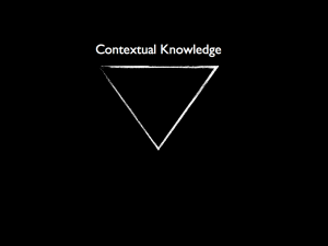 Contextual Knowledge